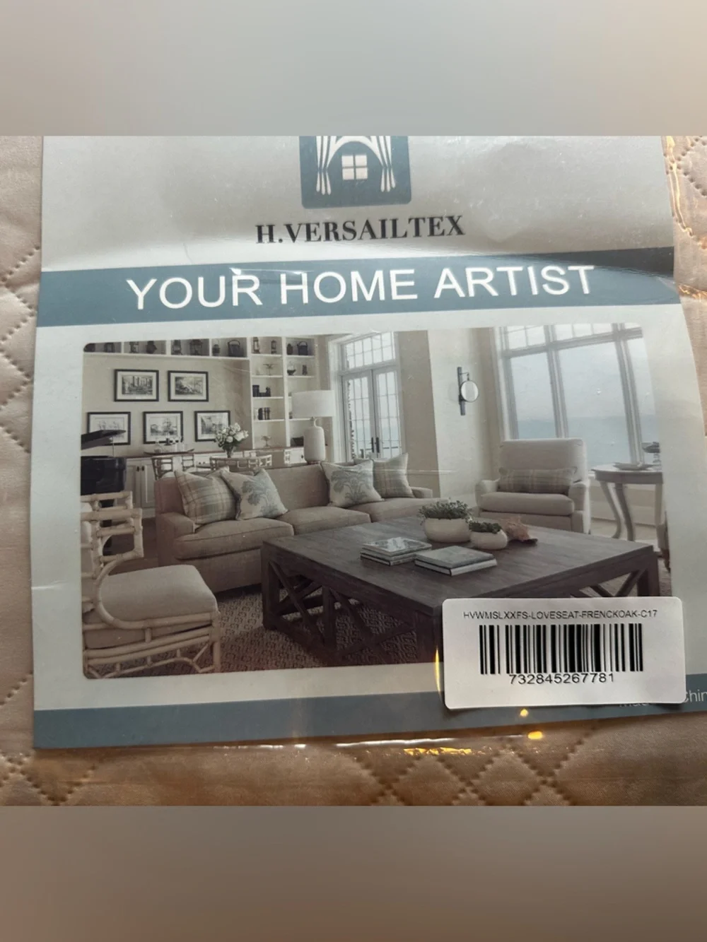 Taupe Quilted Home Accent Coverlet